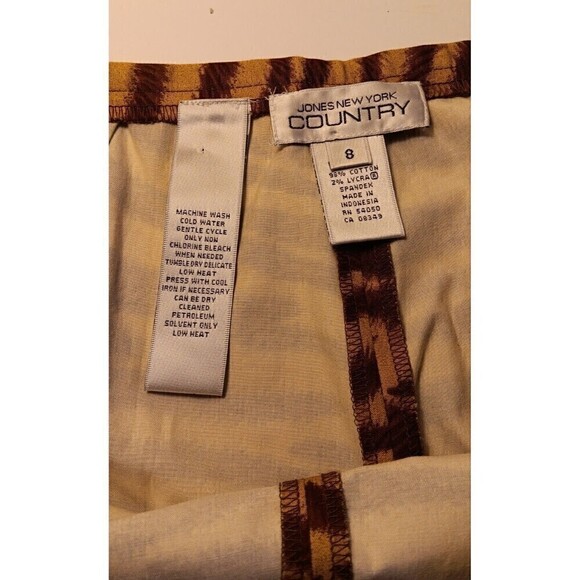 Jones New York Country Animal Print Ankle Pants Size 8 - Picture 3 of 8